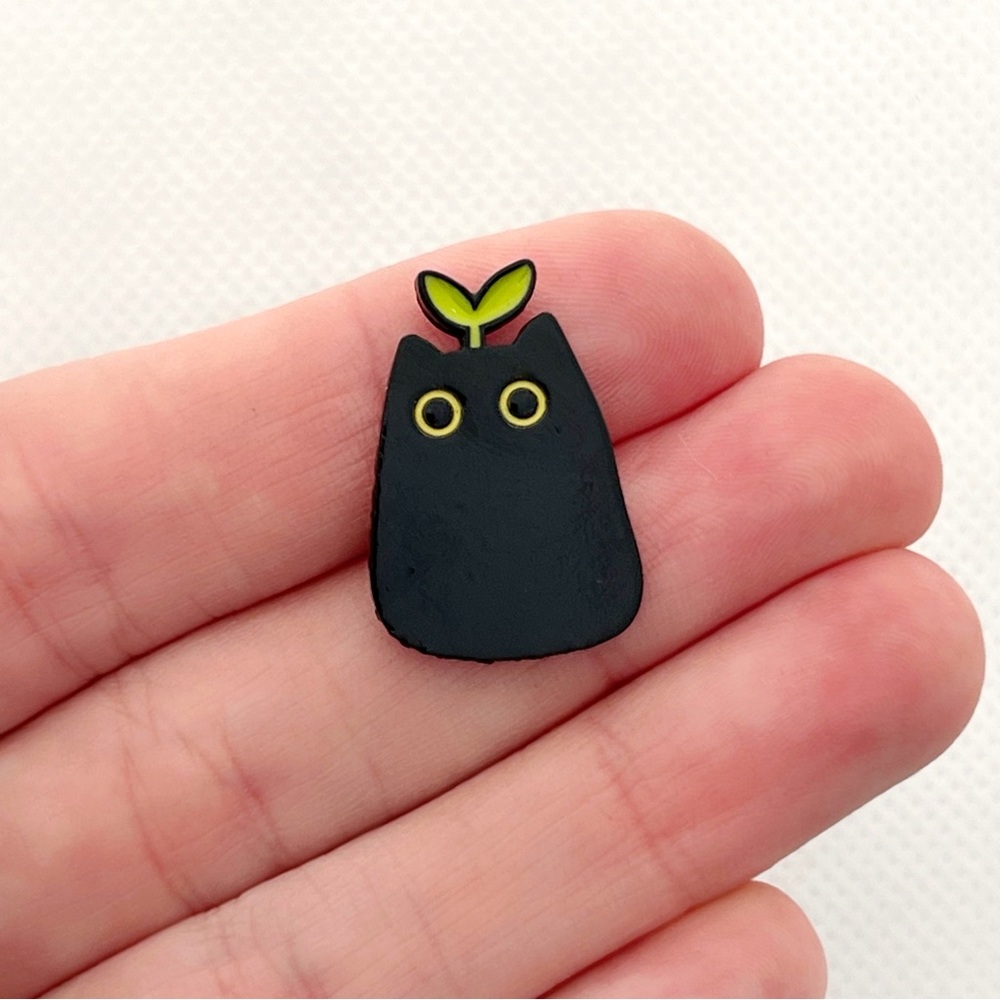 Black Cat enamel pin